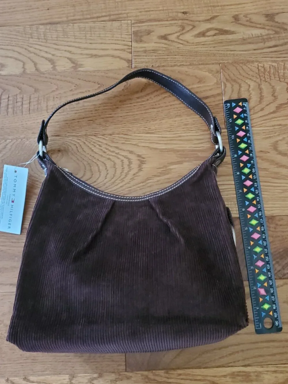 Tommy Hilfiger Snapped Up Small Hobo NWT | Brown Corduroy Purse NWT
